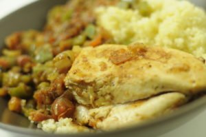 couscous de poulet aux légumes sauce soja