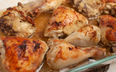 Cuisses de poulet sans huile sans friture marinées et rôties au four