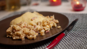 Plat de Croziflette au Reblochon. La recette facile et rapide